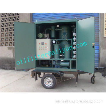 Outdoor Mobile Insulating Oil Filtration Machine With 4 Wheels